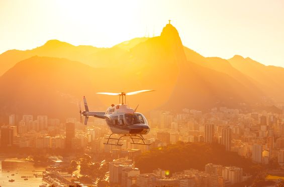 Fly above Rio in a helicopter