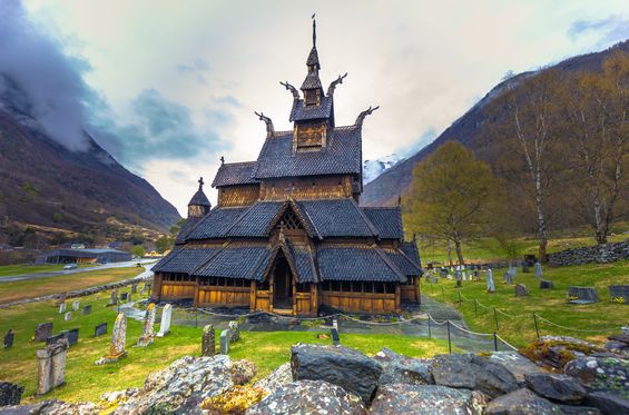 Admire the wooden stave churches, a marvel of Norwegian architecture