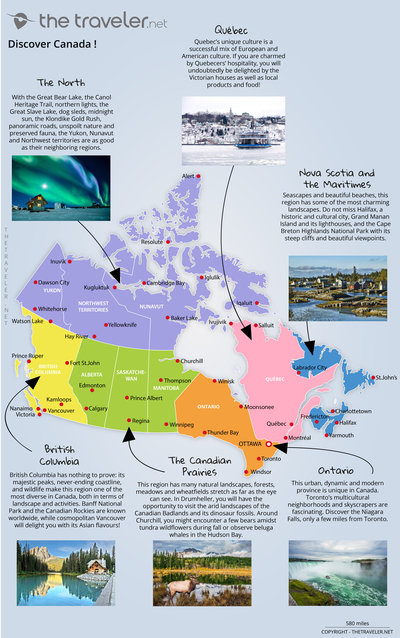 Carte des régions CANADA