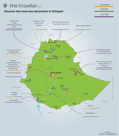 Carte des incontournables ETHIOPIA