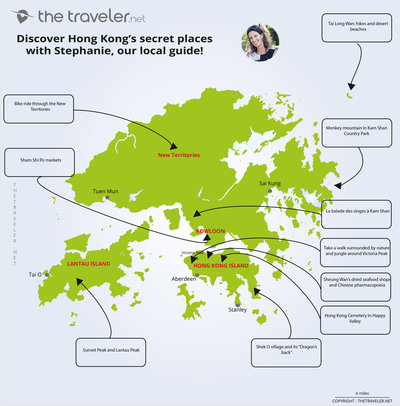 Map Hong Kong of secret places