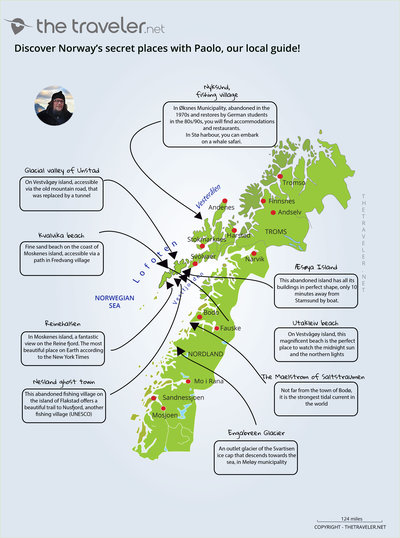 Map Norway of secret places
