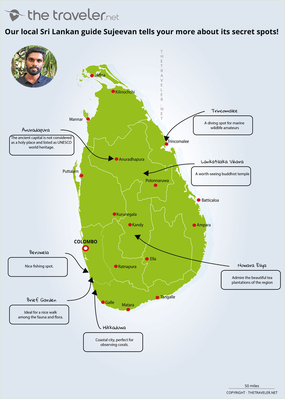 Places to visit Sri Lanka: tourist maps and must-see attractions