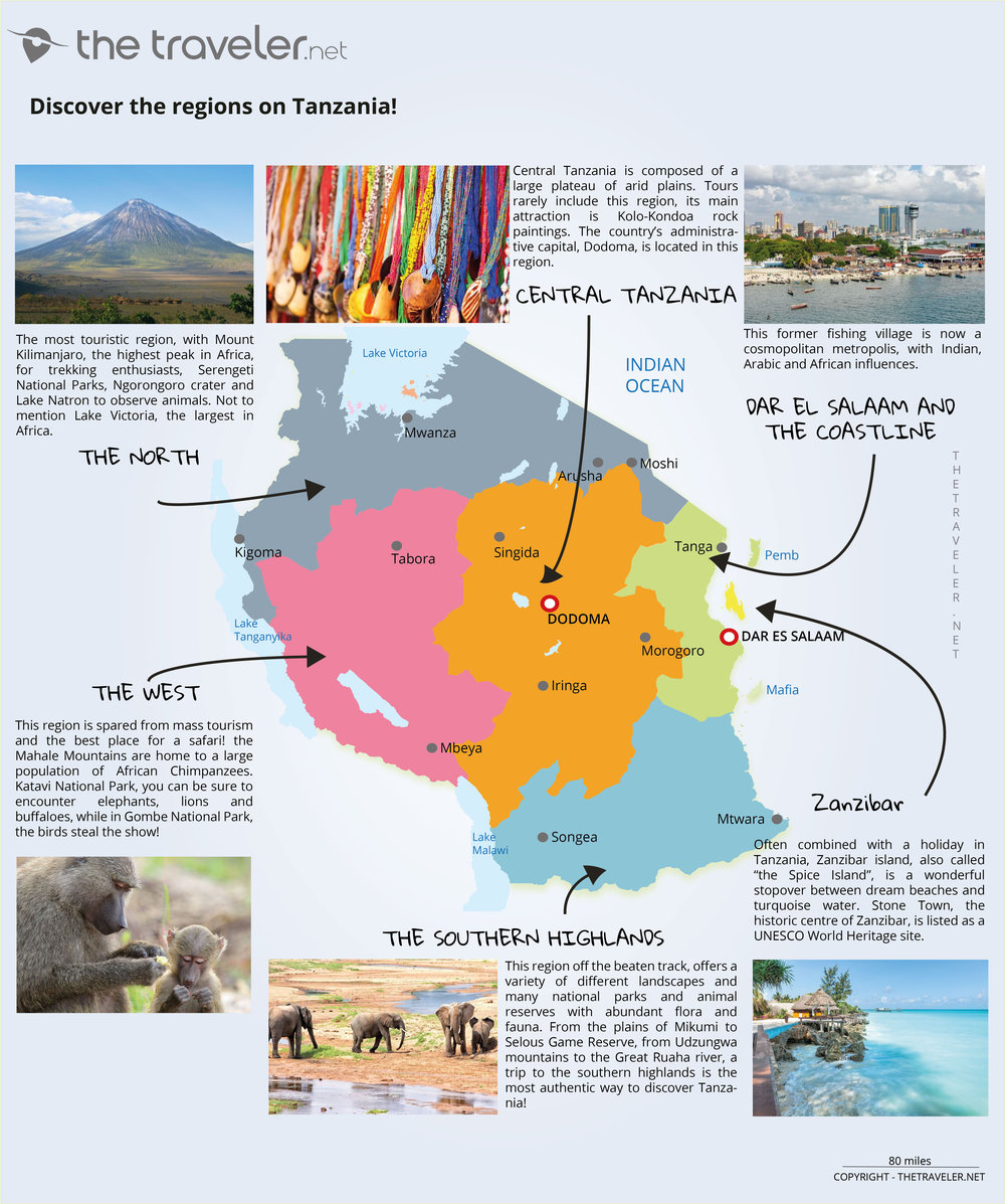 tanzania travel map