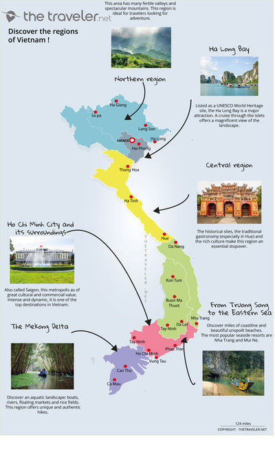 region Vietnam map
