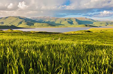 Plaines verdoyantes du réservoir Spandaryan