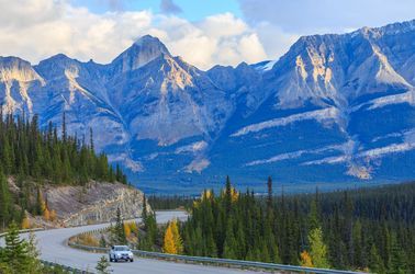 La Promenade des Glaciers ou autoroute 93 en Alberta.