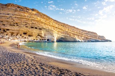 La plage de Matala 