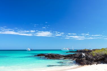 Plage sur l'île de Santa Cruz