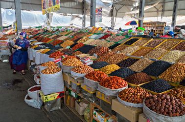 Fruits séchés au marché de Bichkek