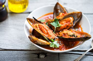 Moules à la sauce tomate