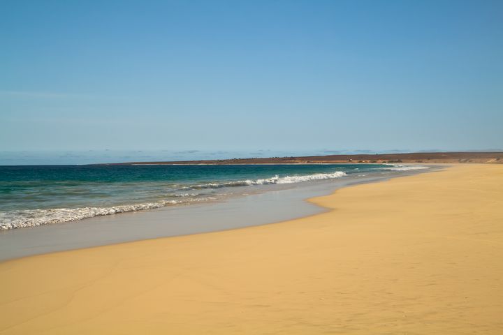 plage Santa Monica beach, Boa Vista island